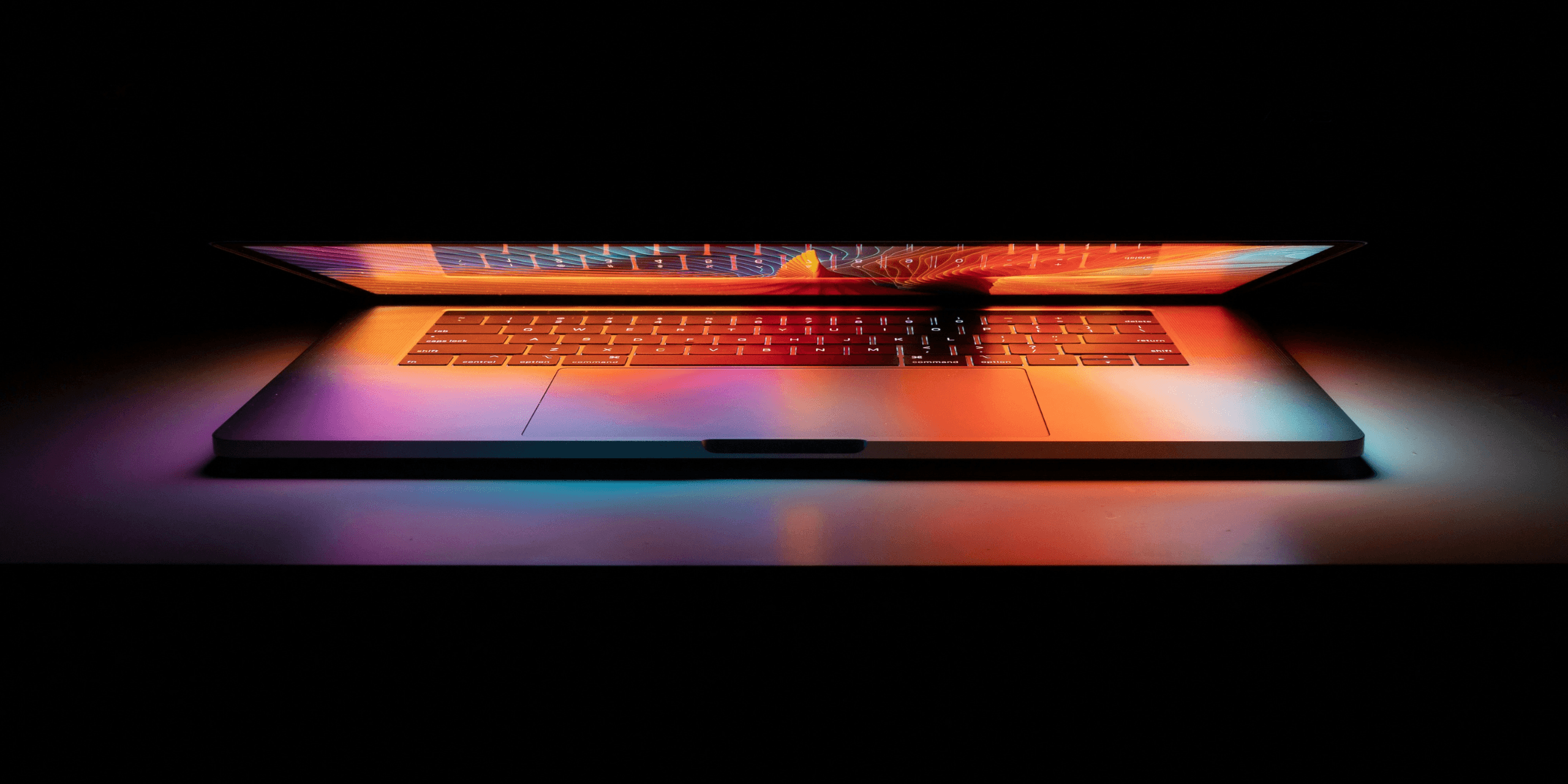laptop in the dark