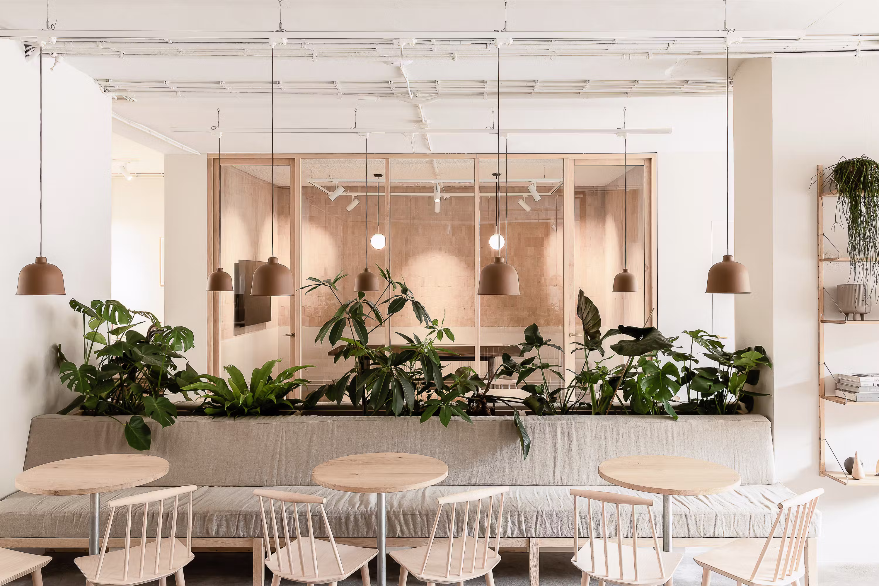 BiA office in Amsterdam with natural wood and lighting