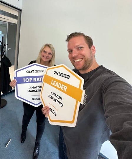 Front Row team celebrates Catapult OMR award