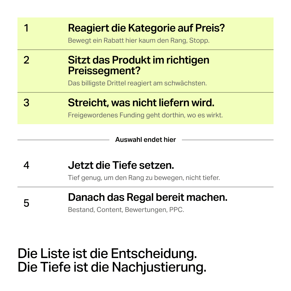 Deal Planung 1: Reihenfolge