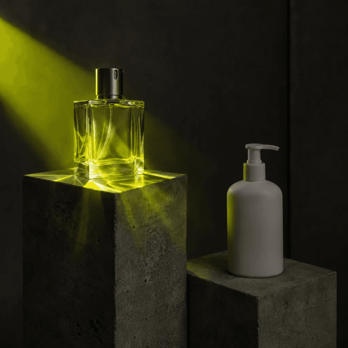 A shot of a fragrance and hand soap