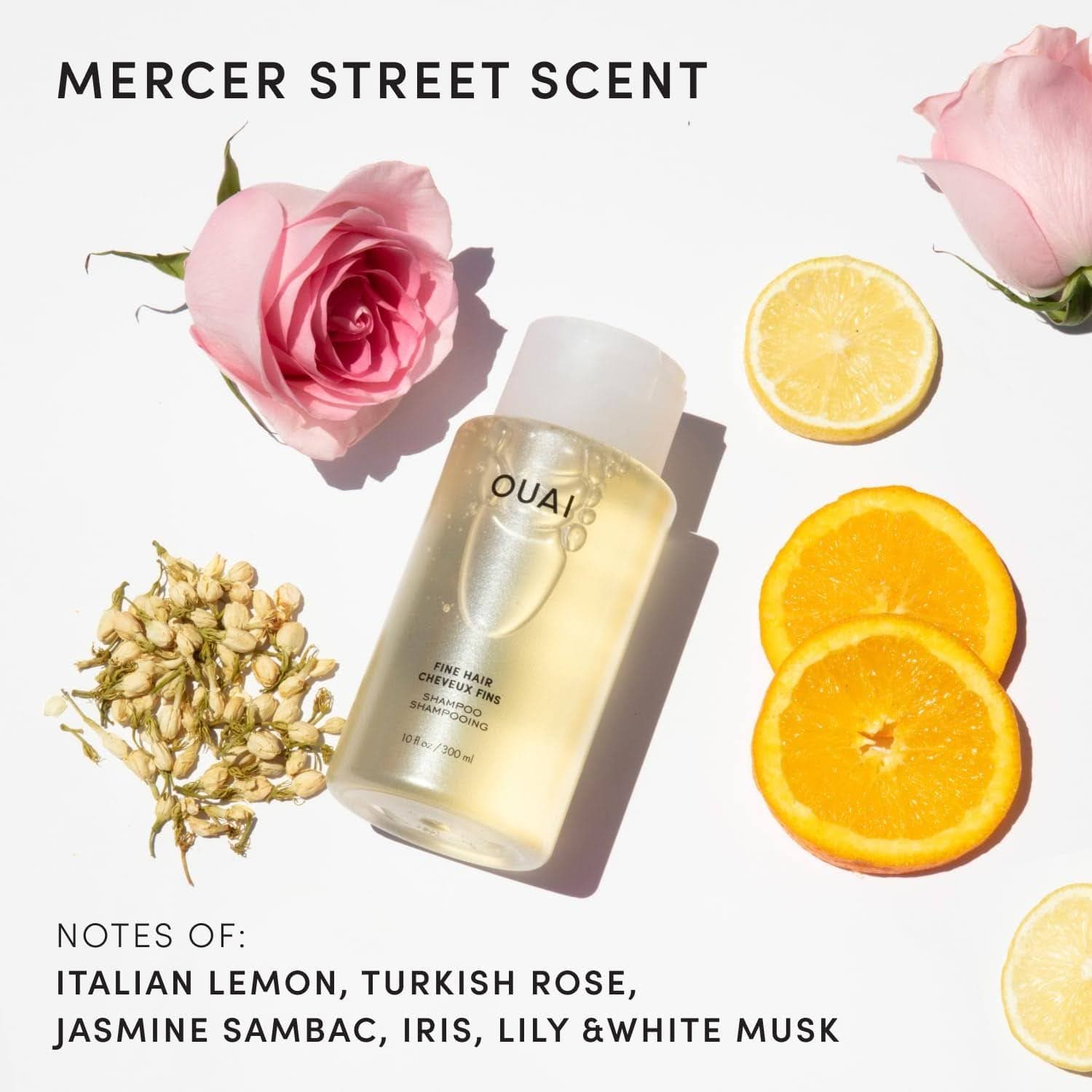 Mercer street scent pdp page for OUAI shampoo