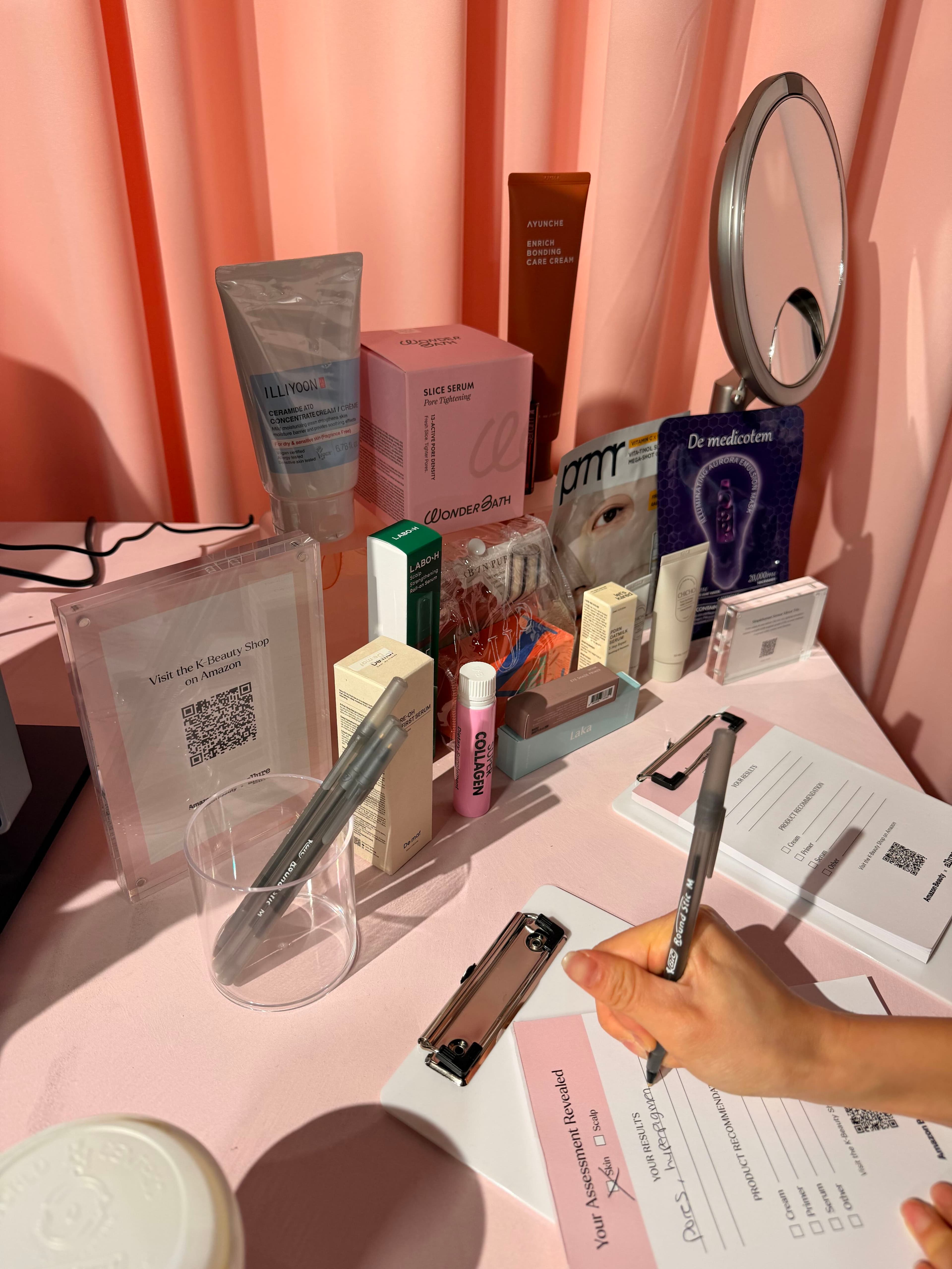 Korean skincare on a table